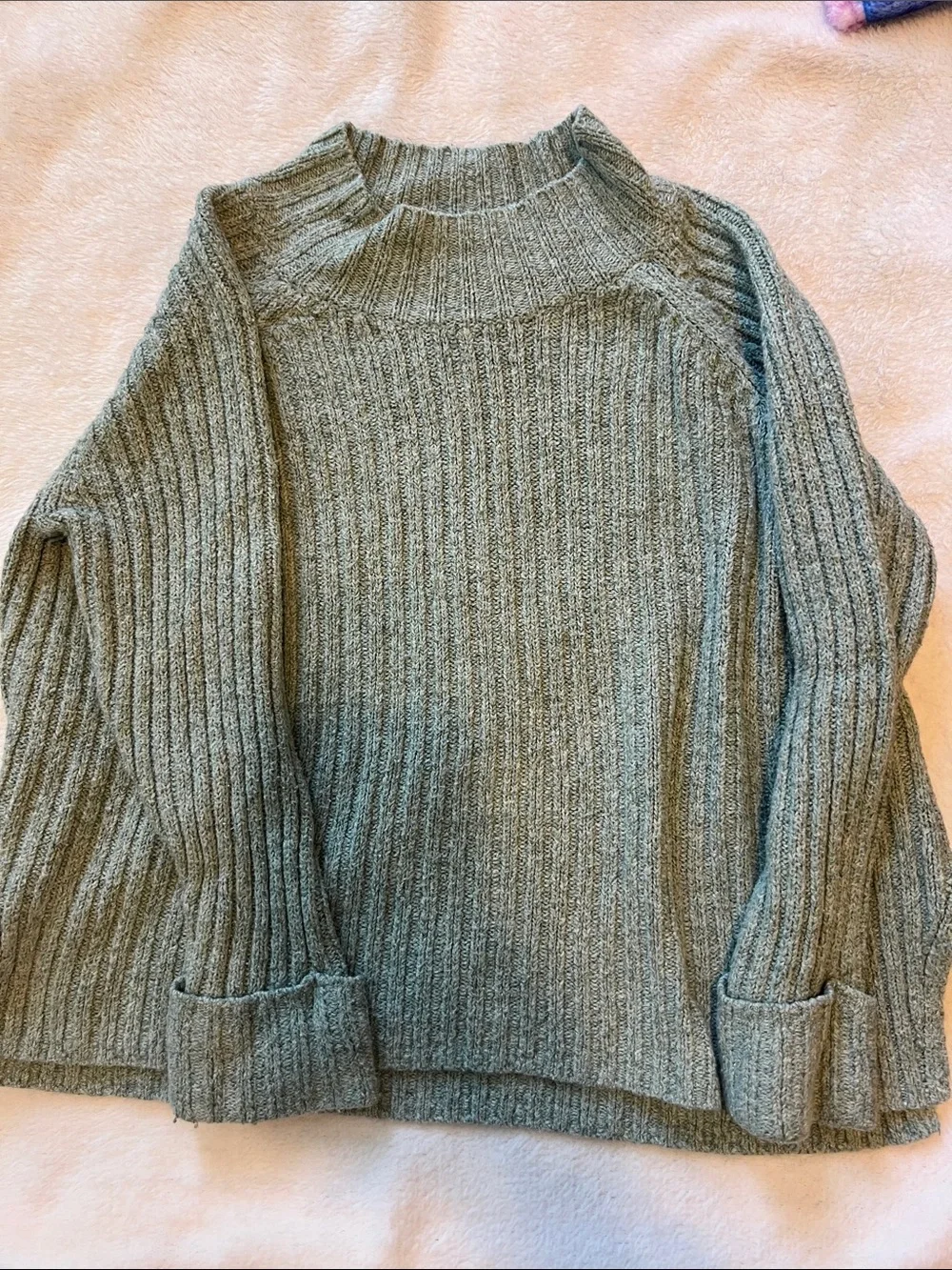Old Navy Ribbed Cowl Neck Sweater - Sage Green